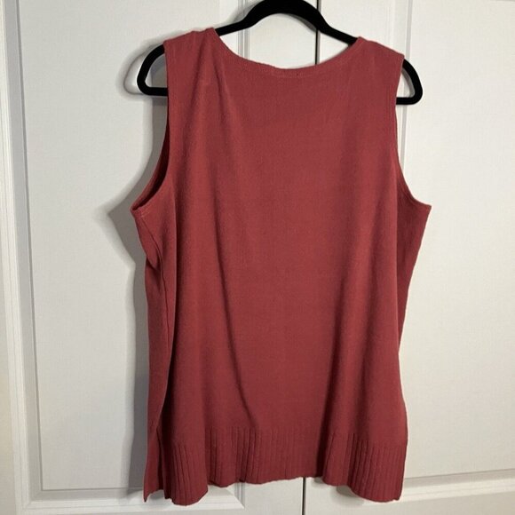 Kaliyana Tank Top Womens M Pink Made Canada Boho Oversized Stretch Jersey Knit - Picture 5 of 6